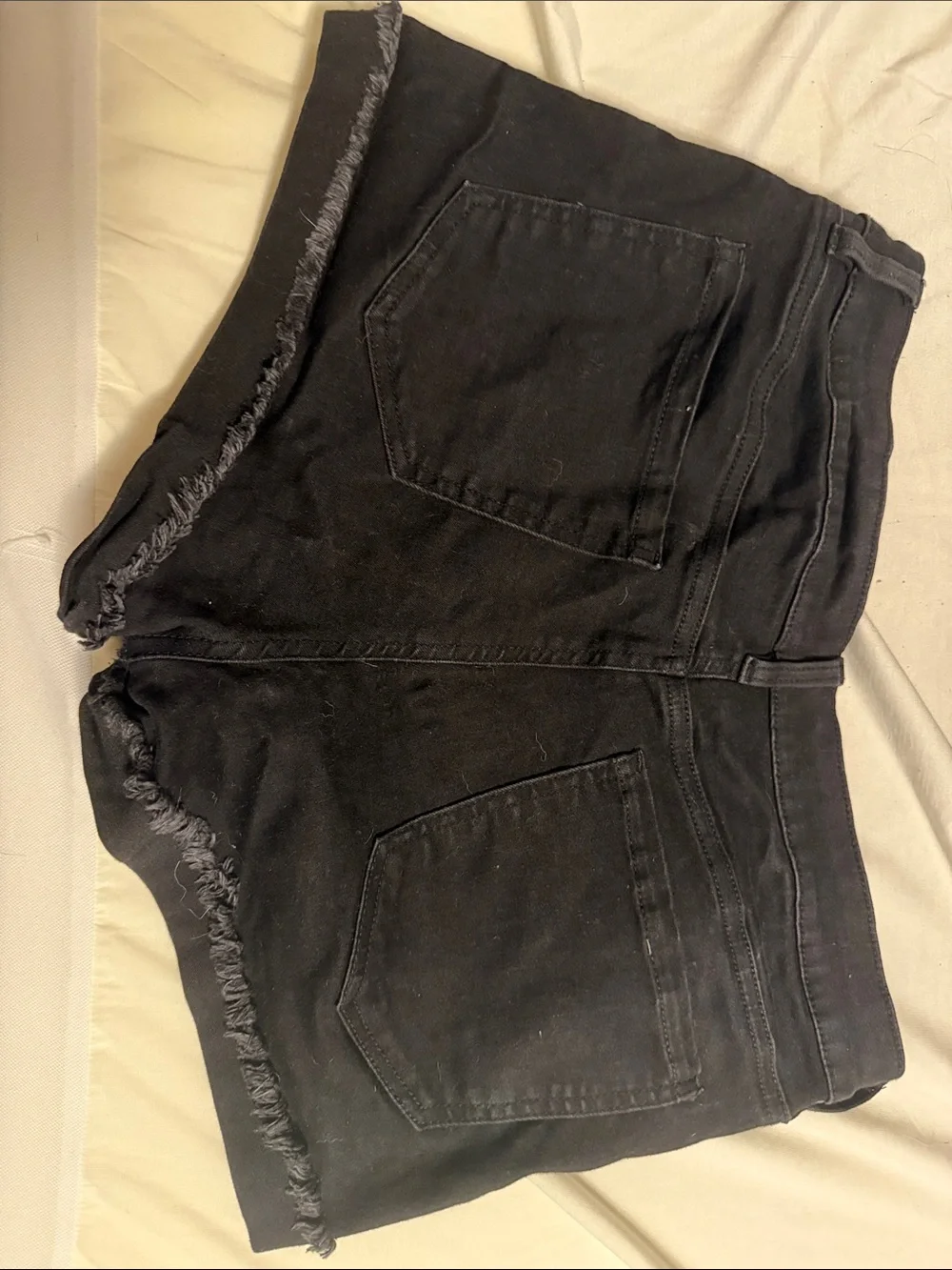 Black Distressed Denim Shorts (NWOT)